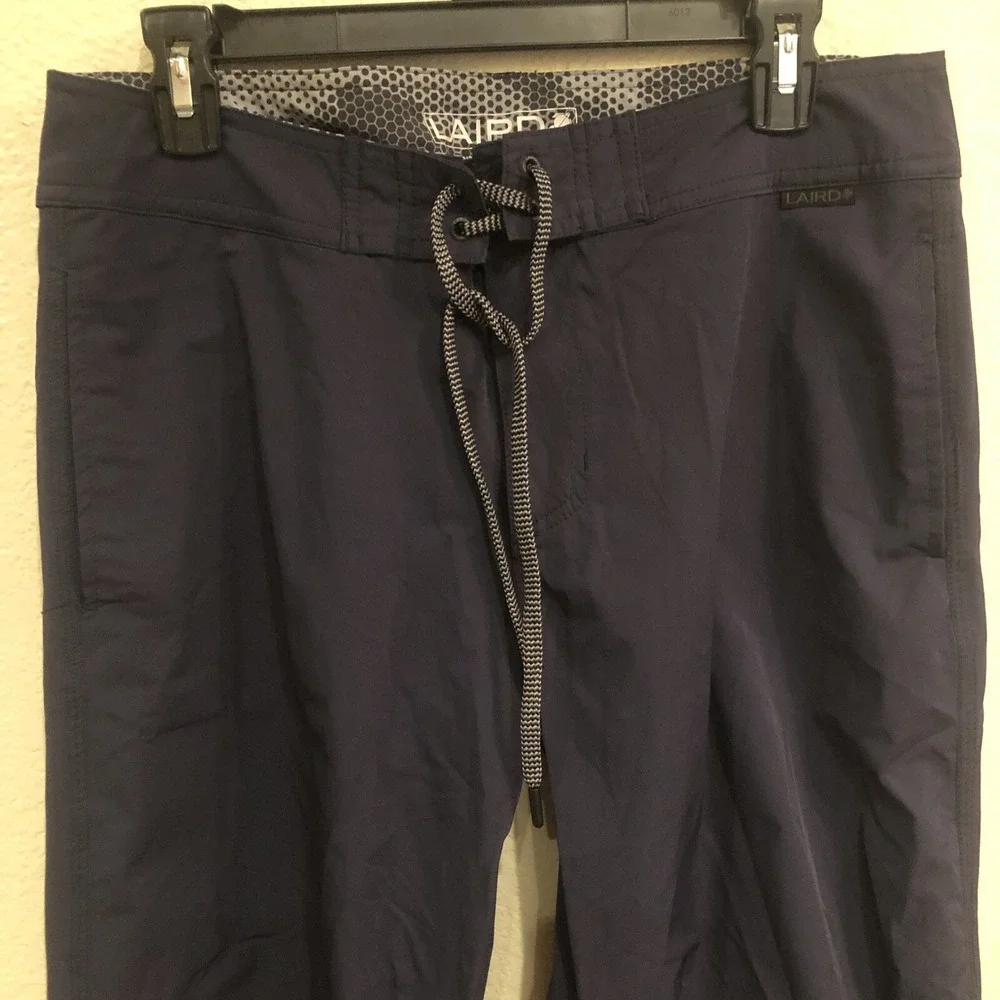 Laird Pants Mens 32 Drawstring Hiking Stretch Performance Commuter Pants Navy